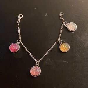 Handmade crystal charm bracelet